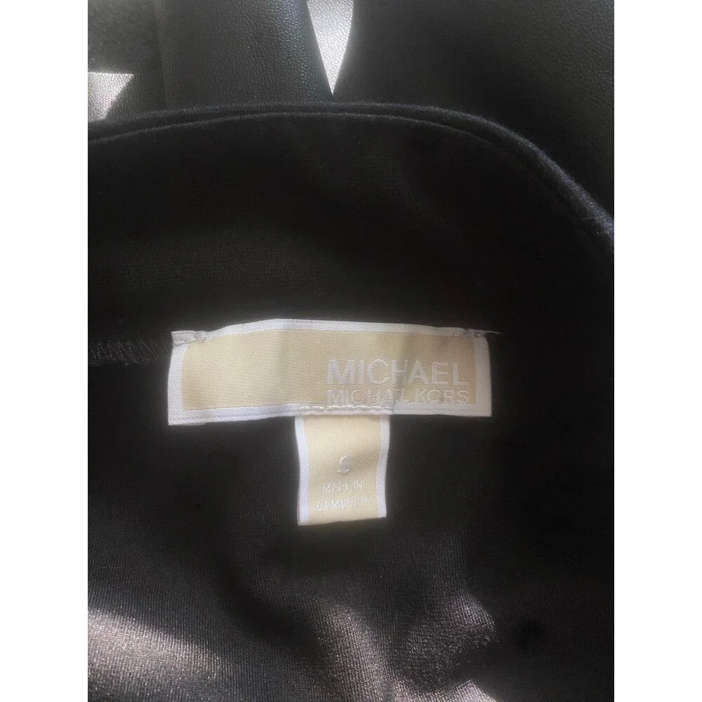 Michael Kors black leather trim mini skirt SIZE SMALL NWOT - Picture 6 of 14